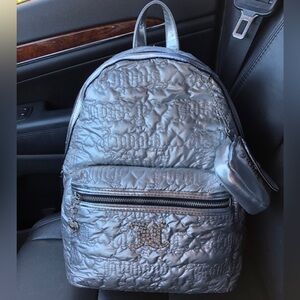 Juicy Couture Pink League Backpack in Silver, NWT